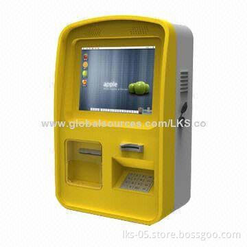 Payment kiosk, card reader function, with 17-inch touchscreen and encryption pin pad function